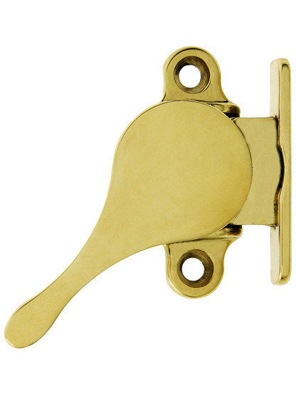 Solid Brass Sash Stay in Unlacquered Brass.